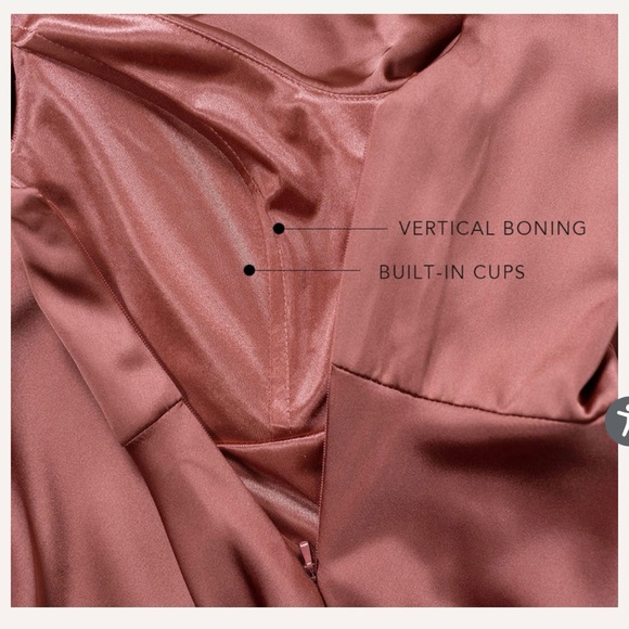 NWT Revelry Bridesmaid Blair Satin Dress in Rust Size 24 - Picture 7 of 8